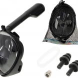 Pełnotwarzowa maska do nurkowania L/XL czarna