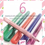 Błyszczące pastelowe flamastry Djeco