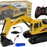 Pojazd Koparka R/C 1:24 żółty