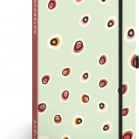 NOTIQUE notes w linie 13 × 21 cm z gumką i kieszenią