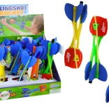 Kolorowa piankowa rakieta do rzucania z zasięgiem 25 metrów