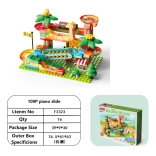 Klocki safari z torem kulkowym i ksylofonem, 109 elementów