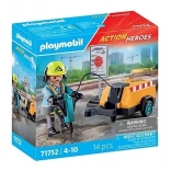 PLAYMOBIL ACTION HEROES robotnik budowlany z młotem pneumatycznym