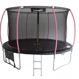 Trampolina ogrodowa LEANSPORT 14 ft czarno-różowa