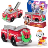 Paw Patrol świąteczny wóz strażacki z figurką Marshalla