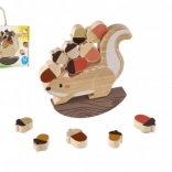 Bino balansowa gra wiewiórka z drewna