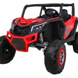 Dziecięce elektryczne buggy UTV-MX 24V 4x4 z pilotem, LED i kołami EVA – czerwone