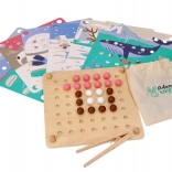 Drewniana gra motoryczna z kuleczkami – zwierzęta Arktyki (ADAM TOYS)