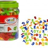 Magnetyczne litery i cyfry w puszce 78 elementów