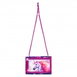 portfelik na szyję z motywem jednorożca