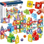 Woopie magnetyczne klocki 3D – edukacyjny tor kulkowy 170 elementów