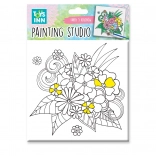 Mały zestaw malarski na płótnie Flowers od Toys Inn