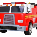 Dziecięcy elektryczny wóz strażacki z działkiem wodnym, megafonem i pilotem