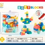 Zestaw miękkich klocków konstrukcyjnych 45 szt.