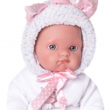 realistyczna lalka niemowlę jednorożec biały 21 cm