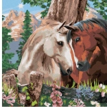 Diamentowe malowanie Końska harmonia 30 × 40 cm