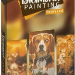 diamentowe malowanie na ramie pies – tryptyk 40 × 20 cm + 30 × 20 cm