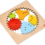 Drewniany spirograf GOKI – kreatywny zestaw do rysowania dla dzieci