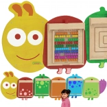 System montażowy do 5 ściennych tablic edukacyjnych Masterkidz Flex – Gąsienica