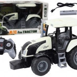 RC traktor 2.4G z pilotem i efektami dźwiękowymi – biały