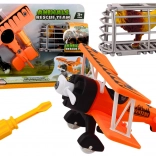 Składane samolot do transportu zwierząt w kolorze pomarańczowym