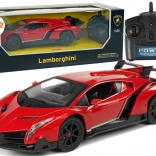 Wyścigowy samochód R/C 1:24 Lamborghini Veneno czerwony z LED światłami