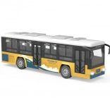 Żółty autobus z efektami świetlnymi i dźwiękowymi