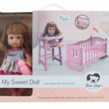 Lalka z kołyską i dźwiękami dziecięcymi