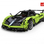 Klocki sportowego auta PAGANI Huayra BC 1:8 zielone Rastar