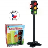 Sygnalizator świetlny na baterie z realistycznymi funkcjami