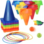 Woopie zestaw gier plenerowych 3w1 – pachołki, kółka i woreczki, 30 elementów