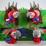 Pluszowa papuga – brelok 8 cm