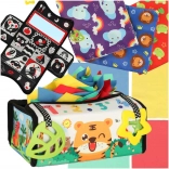 Zabawka sensoryczna Montessori z chusteczkami i matą 2w1