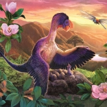 Puzzle Niesamowite dinozaury: Microraptor przy gnieździe 54 elementy
