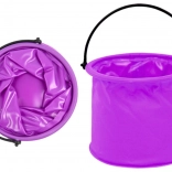 Składane fioletowe wiadro z plastiku