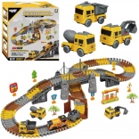 Woopie zestaw torów wyścigowych XXL elektryczna kolej – plac budowy, 174 elementy