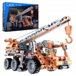 Klocki CaDA mobilny dźwig 22 cm, pomarańczowy, pull-back, 272 elementy