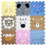 Humbi mata piankowa – edukacyjne puzzle ze zwierzątkami 120 × 120 cm, 9 elementów