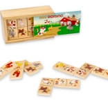 Mini domino ze zwierzątkami w pudełku