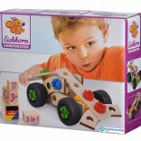 Drewniana konstrukcyjna wyścigówka 3w1 35 elementów EICHHORN CONSTRUCTOR