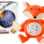 Pluszowy usypiacz z lampką i dźwiękami – lis, tryb dzienny i nocny