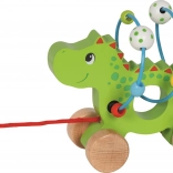 Goki drewniany smok na sznurku z koralikami