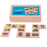 Bigjigs Toys drewniane domino – środki transportu