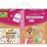 Kreatywny kuferek dla małych majsterkowiczów, różowy