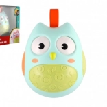 Chwiejąca się plastikowa sowa z dźwiękiem 11 cm dla dzieci od 6 miesięcy