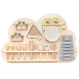 Drewniany panel muzyczny z 12 instrumentami VIGA