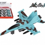 Metalowo‑plastowy myśliwiec na mechanizm pull‑back 14 cm – 4 kolory