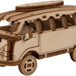 Drewniane puzzle 3D WOODEN CITY Superfast retro minibus