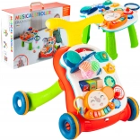 Chodzik i stolik 5w1 z pianinkiem – czerwony