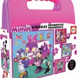 EDUCA puzzle w walizeczce Minnie i Daisy 4w1 dla dzieci